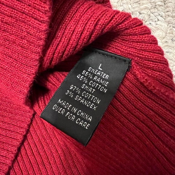 Sweater Vest Red Large - Picture 4 of 5